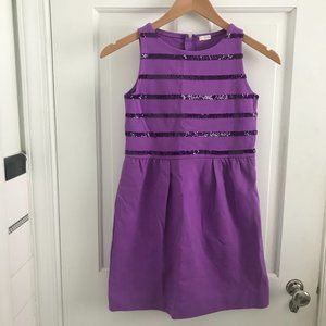 Crewcuts Purple Sequin Stripe Dress